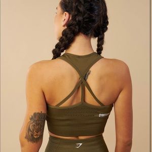 Gymshark Energy Seamless vest (S) in Khaki